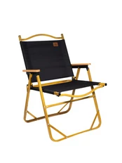 Стул складной MW02, черный / золотой фото