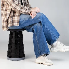 Стул телескопический Tourist, серый / черный фото