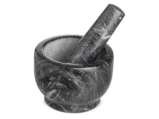 Ступка мраморная с пестиком Eat & Bite Pesto, серая фото