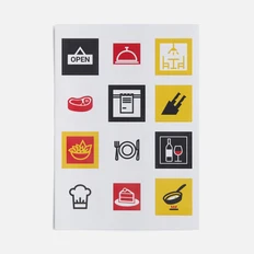 Стикерпак бумажный Industry на заказ, кафе фото