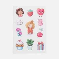 Стикерпак бумажный Thematic, для девочек, разноцветный фото