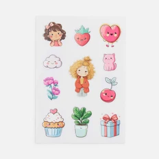 Стикерпак UV-DTF Thematic, для девочек, разноцветный фото