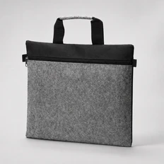 Сумка для документов Felty, черная / серая фото
