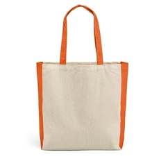 Сумка для покупок Bazar, бежевая / оранжевая фото