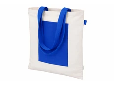 Сумка для покупок из переработанных материалов Savio Topiс, бежевая / синяя фото