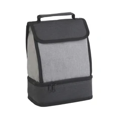 Сумка-холодильник «Снедж», серая / черная фото