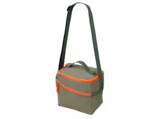 Сумка-холодильник изотермическая Neo Classic c контрастной молнией, серая / оранжевая фото