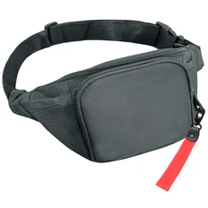 Сумка поясная Split To Go, серая / красная фото