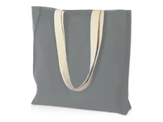 Сумка с донной складкой и парусиновыми ручками Donny, серая фото