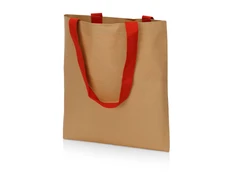 Сумка-шопер из моющейся крафт-бумаги Papyrus, бежевая / красная фото