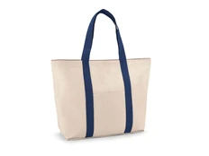 Сумка Ville, бежевая / синяя фото