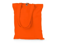 Сумка из хлопка с застежкой из экокожи Clip, 340 г/м2, оранжевая фото