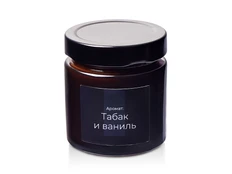Свеча ароматическая Noella, табак и ваниль, коричневая фото