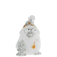 Свеча Christmas Twinkle, птичка, белая фото