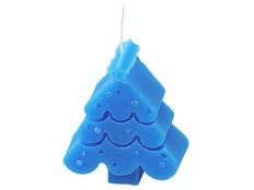 Свеча «Елочка», синяя фото