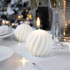 Свеча Glowberry, белая фото