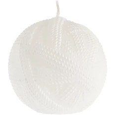 Свеча Kniteam, клубок, белая фото