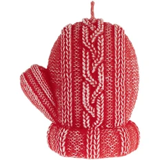 Свеча Kniteam, варежка, красная фото