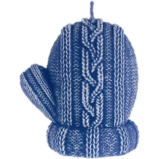 Свеча Kniteam, варежка, синяя фото