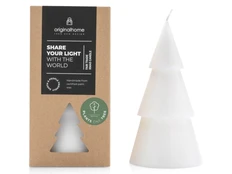 Свеча рождественская елочная, матча, L, белая фото