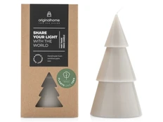 Свеча рождественская елочная, матча, L, светло-серая фото