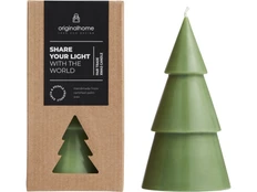 Свеча рождественская елочная матча, L, зеленая фото