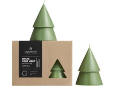 Свеча рождественская елочная матча, M, зеленая фото