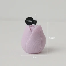 Свеча «Тюльпан Оксфорд», сиреневая фото