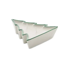 Свеча в виде елки, белая / зеленая фото