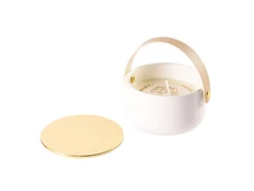 Свеча Valerie Concept, белая / бежевая фото