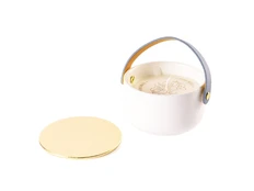 Свеча Valerie Concept, белая / голубая фото