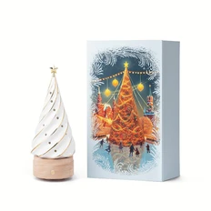 Светильник интерьерный «Главная елка страны» в подарочной коробке, белый / золотой фото