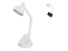 Светильник настольный с функцией беспроводной зарядки Bendy, белый фото
