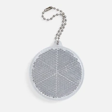 Светоотражатель пешеходный с цепочкой «Круг», белый фото