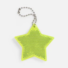 Светоотражатель пешеходный с цепочкой «Звезда», желтый неон фото