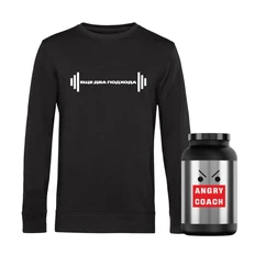 Свитшот Angry Coach «Еще два подхода», черный фото