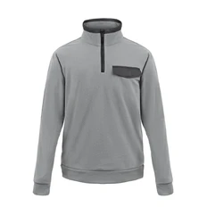 Свитшот из флиса со стойкой, серый фото