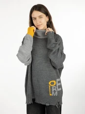 Свитер оверсайз Tricksy Net Grange, полушерсть, на заказ фото