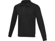 Свитер с молнией из органического хлопка Elevate Tin, черный фото