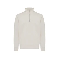 Свитшот на молнии Iqoniq Elgon из переработанного хлопка, 300 г/м², белый фото