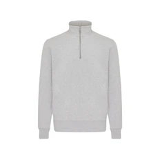 Свитшот на молнии Iqoniq Elgon из переработанного хлопка, 300 г/м², серый фото