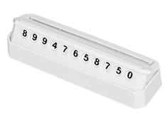 Табличка Tempark с номером телефона для временной парковки, белая фото