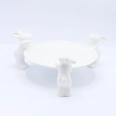 Тарелочка для сладостей «Воришки», 23.5 см, белая фото