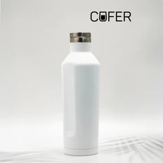 Термобутылка Cofer E-shape, soft-touch, белая фото