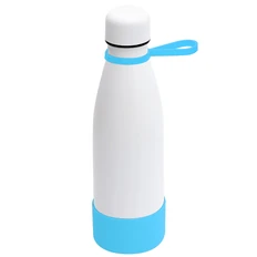 Термобутылка герметичная вакуумная Olivia To Go, белая / бирюзовая фото