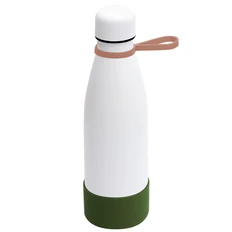 Термобутылка герметичная вакуумная Olivia To Go, коричневая / зеленая фото