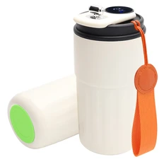 Термокружка Ashly To Go, белая / оранжевая / светло-зеленая фото