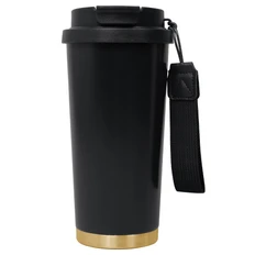 Термокружка Clicra Cosmostar, черная / золотая фото