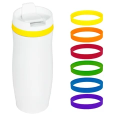 Термокружка дорожная Фантазия-2, 400 мл, белый металл фото