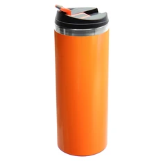Термокружка Honor, оранжевая / черная фото